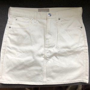 Everlane White Denim Skirt